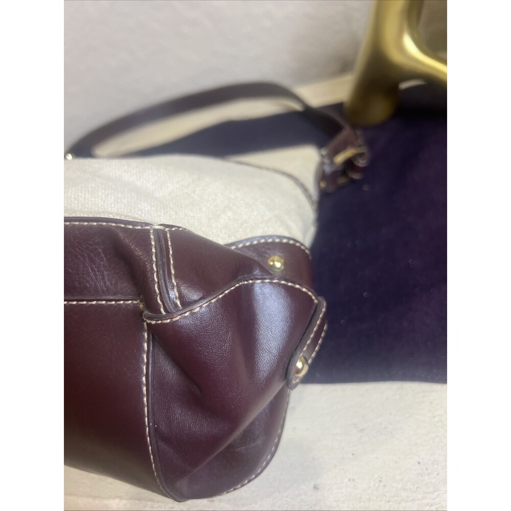 Etienne Aigner Vintage Classic Minimalist Brown And Beige Handbag Purse - Picture 5 of 15